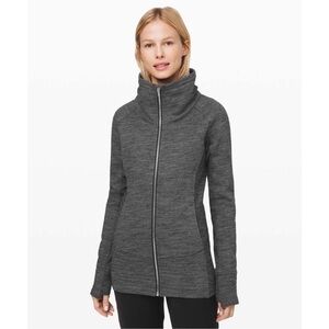 Lululemon Radiant Jacket Full Zip Heathered Core Dark Grey Size 6 Women’s